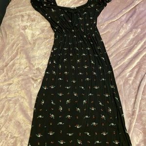 Nasty Gal Floral Maxi Dress with Side Slit